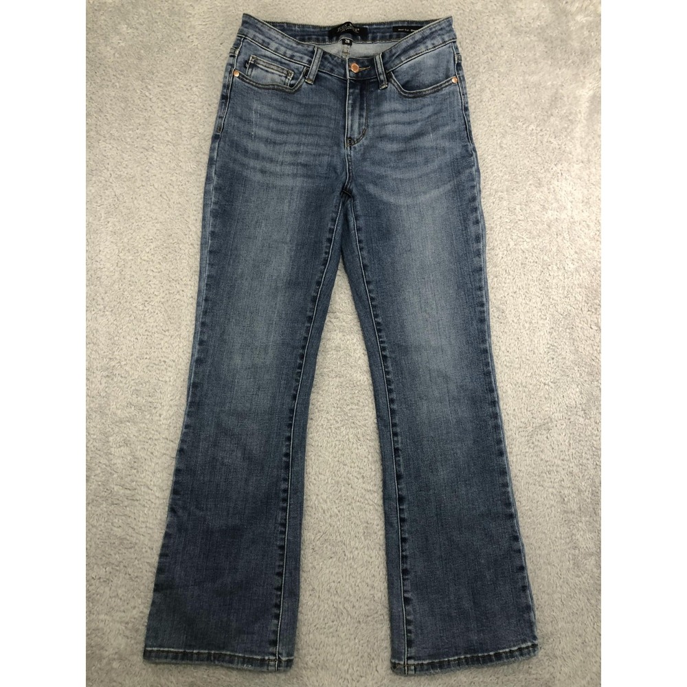 Judy Blue Jeans Women's 28x29 Blue Boot Cut Short Denim Mid Rise